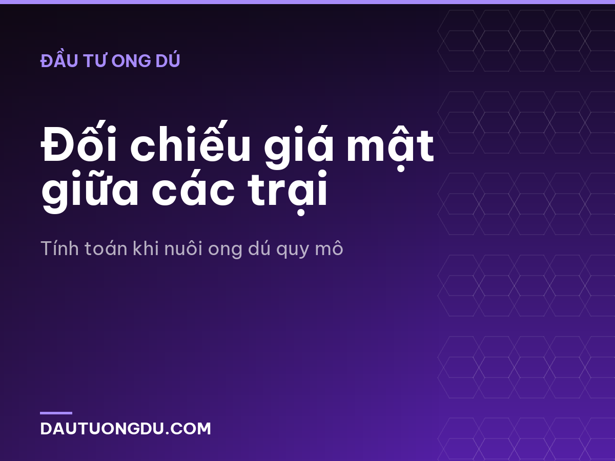 Đối chiếu giá mật giữa các trại