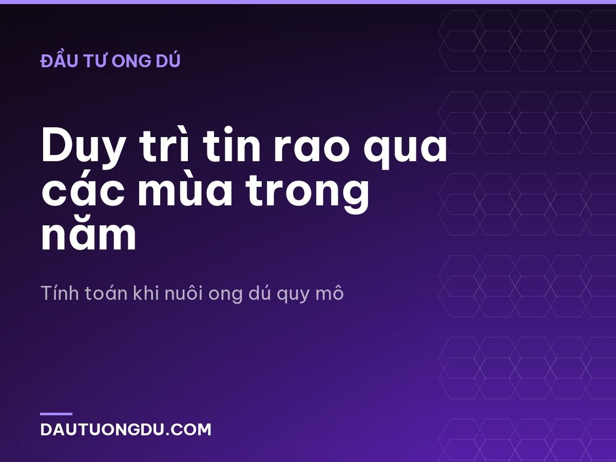 Duy trì tin rao qua các mùa trong năm
