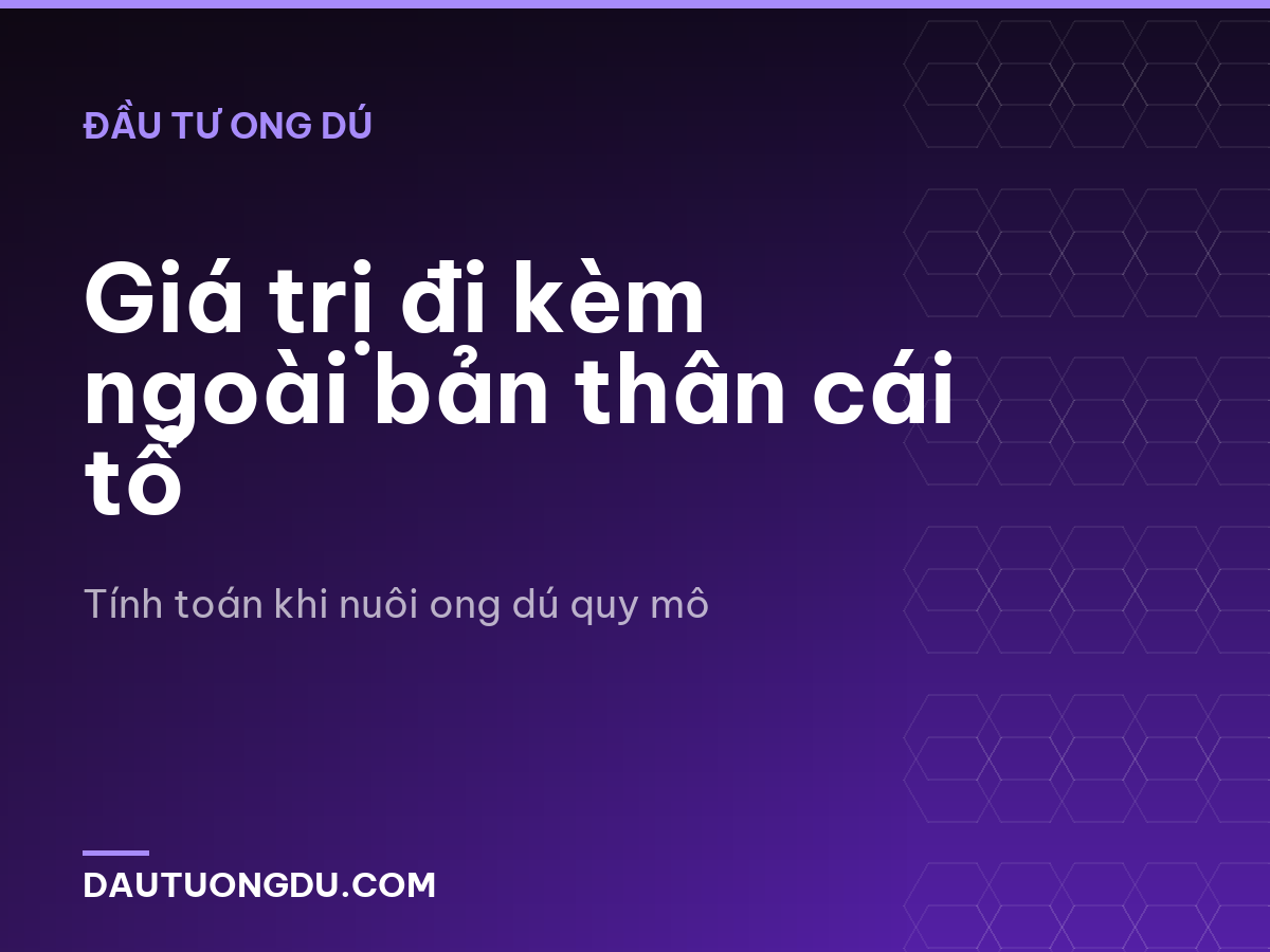 Giá trị đi kèm ngoài bản thân cái tổ