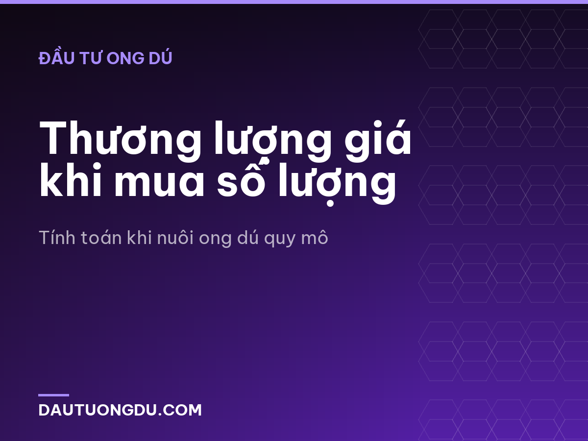 Thương lượng giá khi mua số lượng
